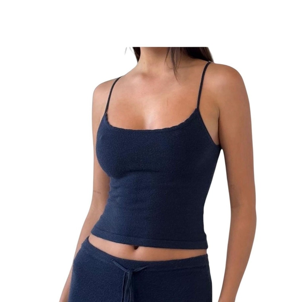 S- TIGER MIST women's Leora Knit scoop neck Cami tank top w/ spaghetti straps